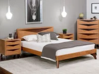 Solid wood bed frame with dresser and matching night stands