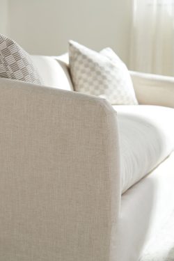 Rowe - Beige Sofa With Patterned Pillows In Home Decor Setting