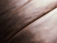 Rowe - Brown Leather Sofa With Smooth Texture And Visible Seams Upholstery Home Decor