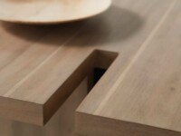 Rowe - Wooden Coffee Table With Cut-Out Design And Wooden Bowl On Top Home Decor